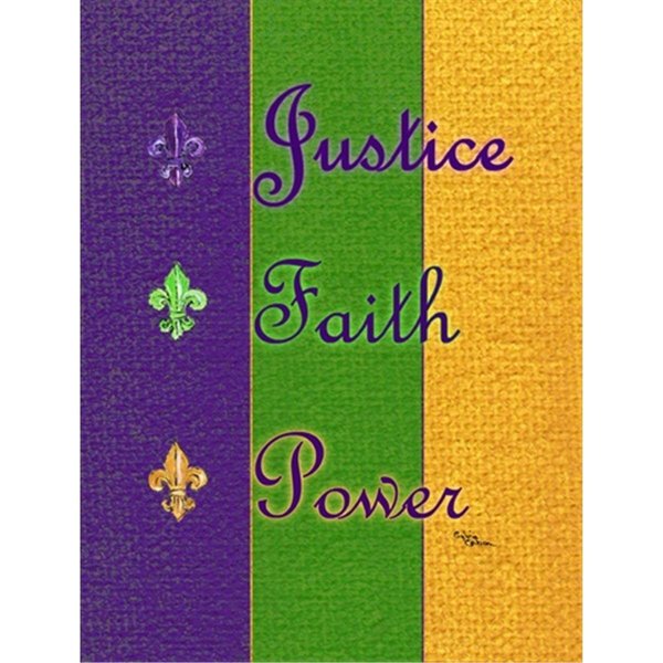 Carolines Treasures 28 x 40 In. Mardi Gras Flag Canvas- House Size 8374CHF